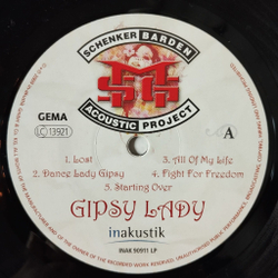 Винтажная виниловая пластинка LP Schenker Barden Acoustic Project, MSG Gipsy Lady (Germany 2011)