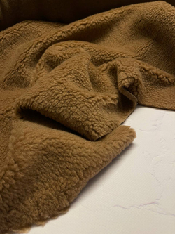 Мех искусственный однотонный "Teddy Bear" (Max Mara, 75%пэ/25%шерсть, Кэмел, 150)