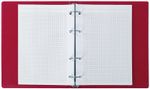 Тетрадь на кольцах А5 (180х220 мм), 80 л., обложка ПВХ, клетка, BRAUBERG, красный, 403911
