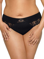 Трусы-слипы с кружевными вставками (Размер: XL) (Цвет: черный)