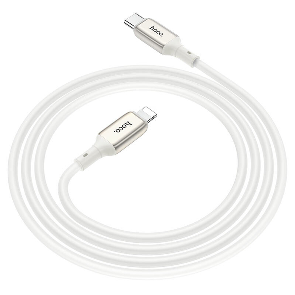 Кабель Hoco X66 Howdy (Type-C) на (Lightning) 100см силиконовый (белый)