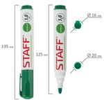 Маркер стираемый для белой доски ЗЕЛЕНЫЙ, STAFF "Manager", 5 мм, с клипом, 151494
