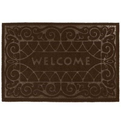 Коврик влаговпитывающий рельефный WELCOME 45х70см 1-3 шт. Коричневый