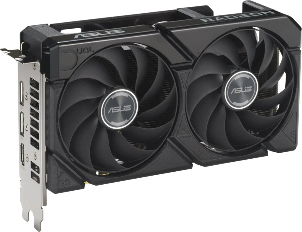 Видеокарта ASUS DUAL-RX9060XT-8G, 8Gb GDDR6, 128bit, HDMI, DP, BOX