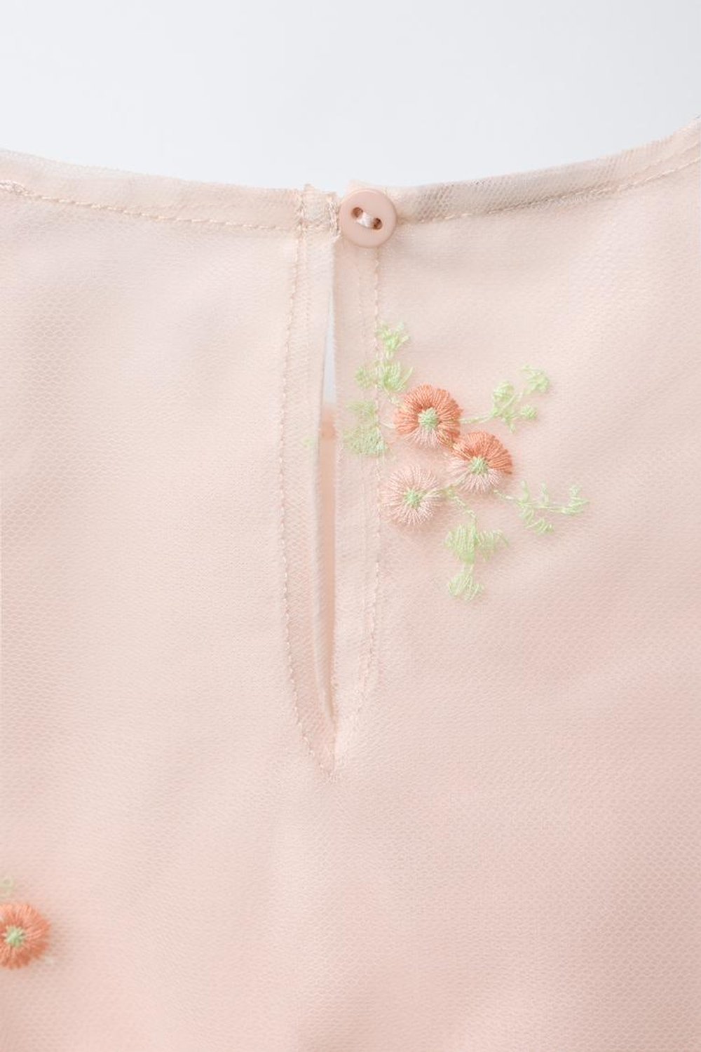 ZARA ПЛАТЬЕ С ВЫШИВКОЙ, ПАСТЕЛЬНО-РОЗОВЫЙ