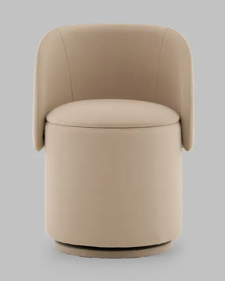 Пуф Gong со складной спинкой и ящиком, бежевый велюр