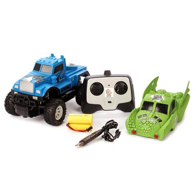 Машина на р/у Бигфут 2в1, доп.съемный корпус в комплекте, аккум., син, зел.870503