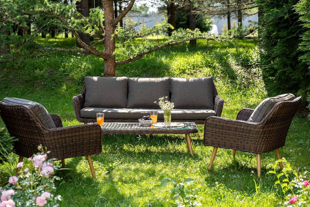 "Прованс" лаунж-зона плетеная из искусственного ротанга, цвет коричневый