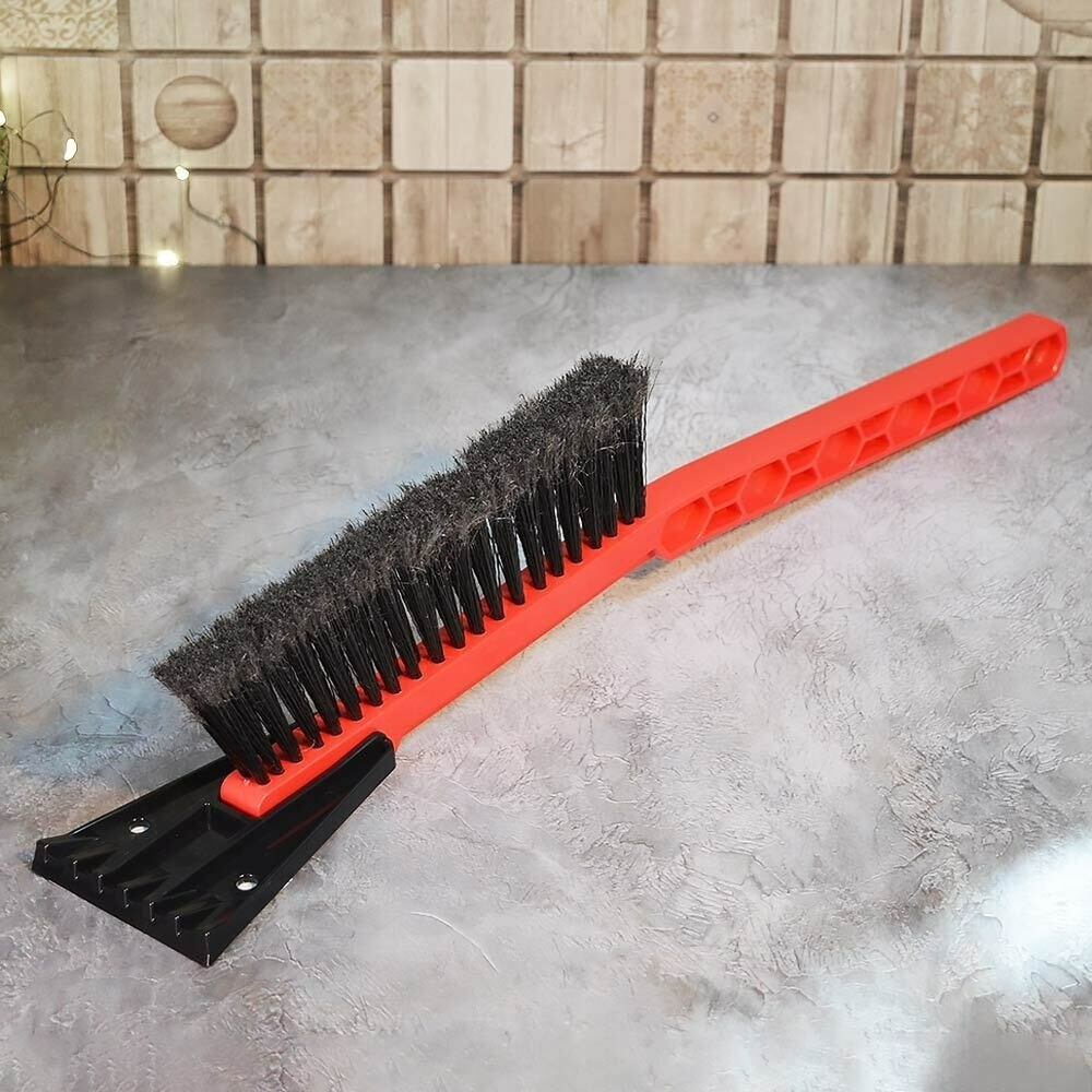 Щетка для снега со съемным скребком, 45см signal red "Techno"