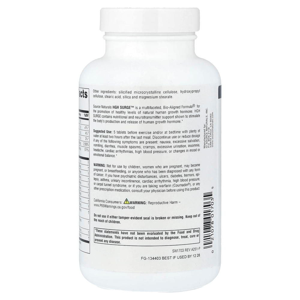 Source Naturals, HGH Surge™, 100 таблеток