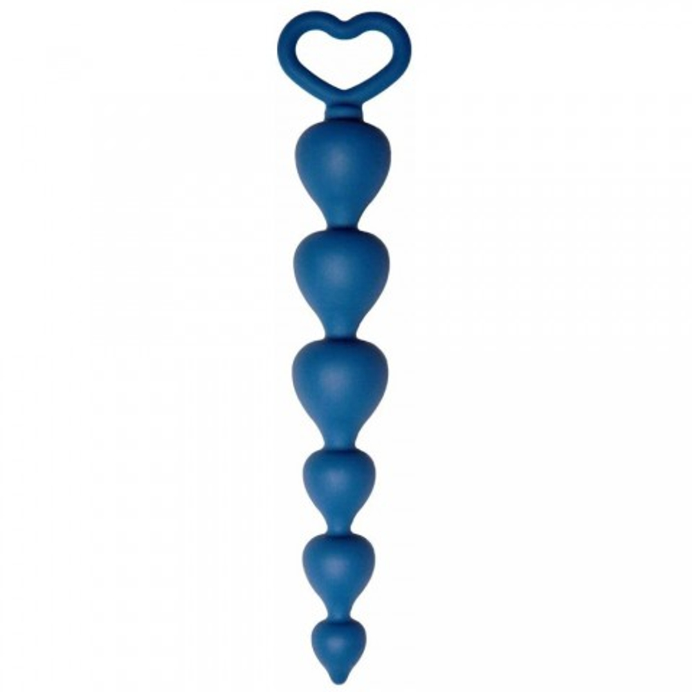 Анальная цепочка Love Beam, диаметр до 3,2 см, длина 19, кобальт, One Size