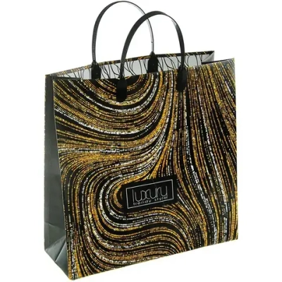 Подарочные пакеты 30+10из мягкого пластика (Интерпак) х10 (Лакшери) Россия