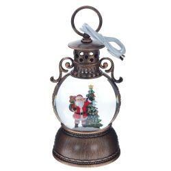 GAEM Изделие декоративное "Фонарь" (подсвет, муз, вьюга, 3хААА н/п +USB), D 10 см, L11 W11 H24 см