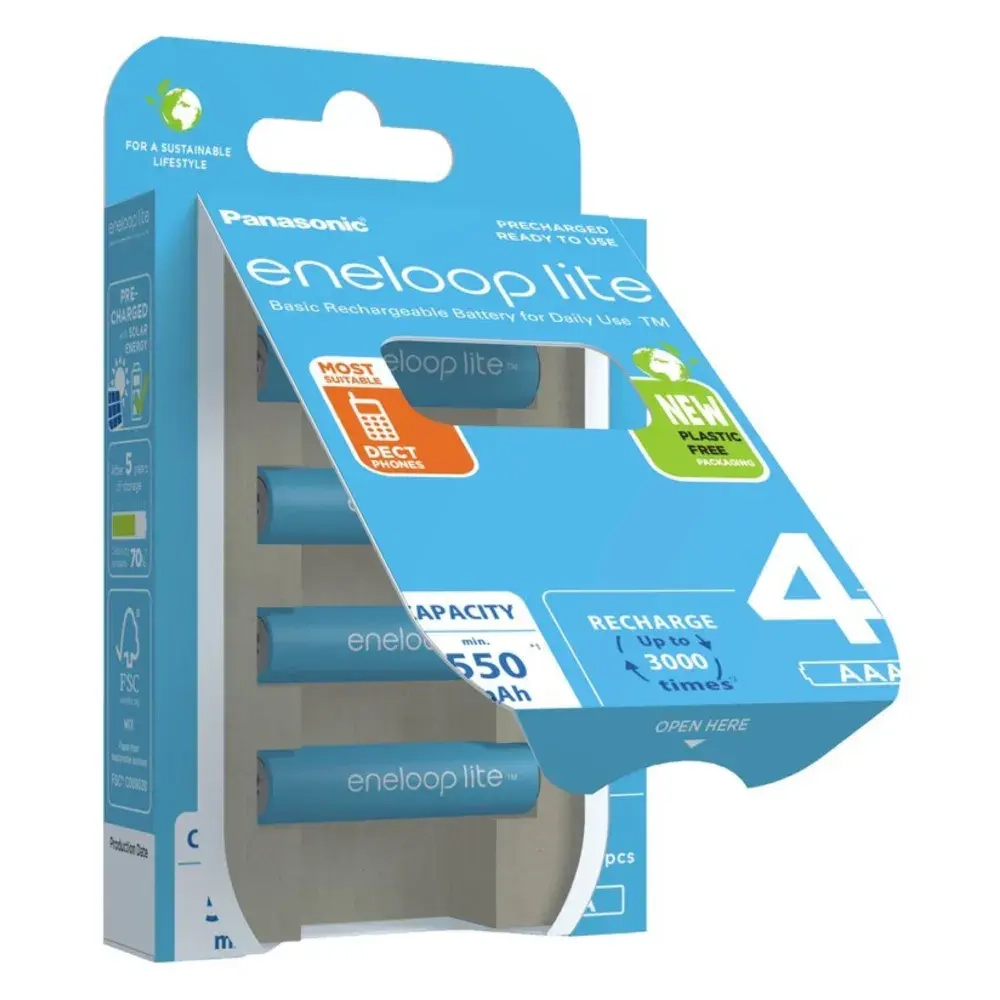 Аккумулятор Panasonic Eneloop Lite BK-4LCCE/4BE 550 mAh 4шт AAA