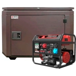 Генератор бензиновый SUNREKA G10000TFEAX с кожухом Geon 1400SS RAL 8019
