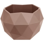 Кашпо для цветов пластиковое 0,45л d-12,3см «Топаз» Фраппе