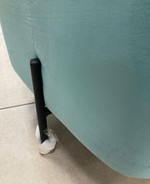 Пуфик Агат велюр берюза/черный