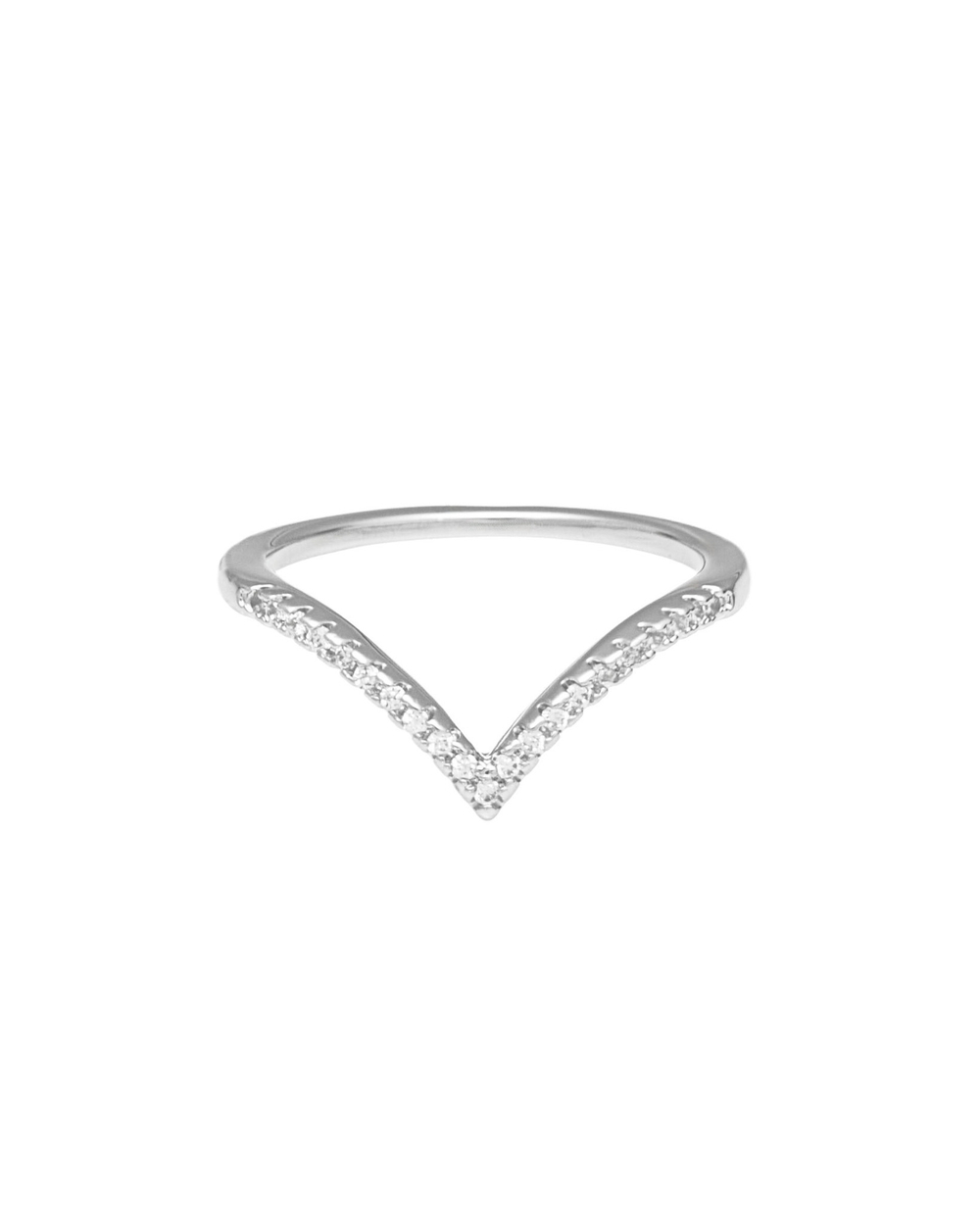 Кольцо на фалангу-галочка, серебро