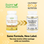 California Gold Nutrition, мультивитамины для активных женщин, с воронцом кистевидным, изофлавонами сои и концентратом клюквы, 180 таблеток