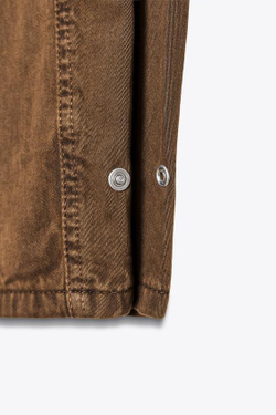 ZARA ДЖИНСЫ TRF BAGGY BALLOON СО СРЕДНЕЙ ПОСАДКОЙ, КОРИЧНЕВЫЙ