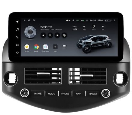 Магнитола для Toyota RAV4 30 2005-2012, Vanguard - Teyes LUX ONE ROUND (рамка с кнопками) монитор 12.3", Android 10, CarPlay, 4G SIM-слот