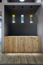 Pendant design lamp  ASPEN S17 by B.Lux (Grey+Orange)