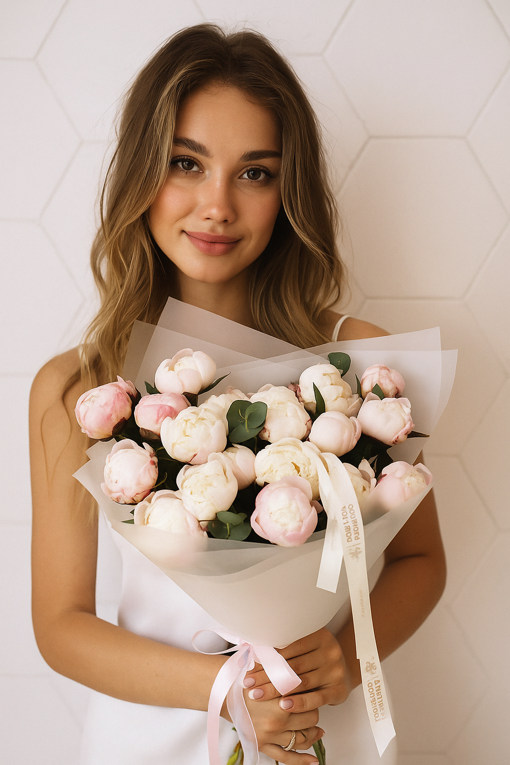 Букет из пионов "Эталон нежности"