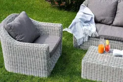 "Фабриция" кресло из искусственного ротанга, цвет серый