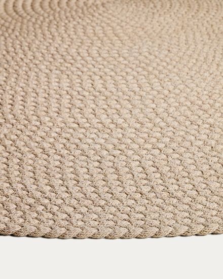 Ковер Despas из синтетического волокна цвета экрю Ø150см