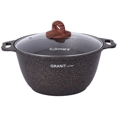 Кастрюля 3л «Granit Ultra Induction» (original) со стеклянной крышкой кгои32а