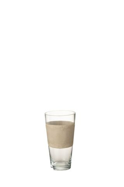 Ваза "Дельфина"  бежевая малая 14x14x25см