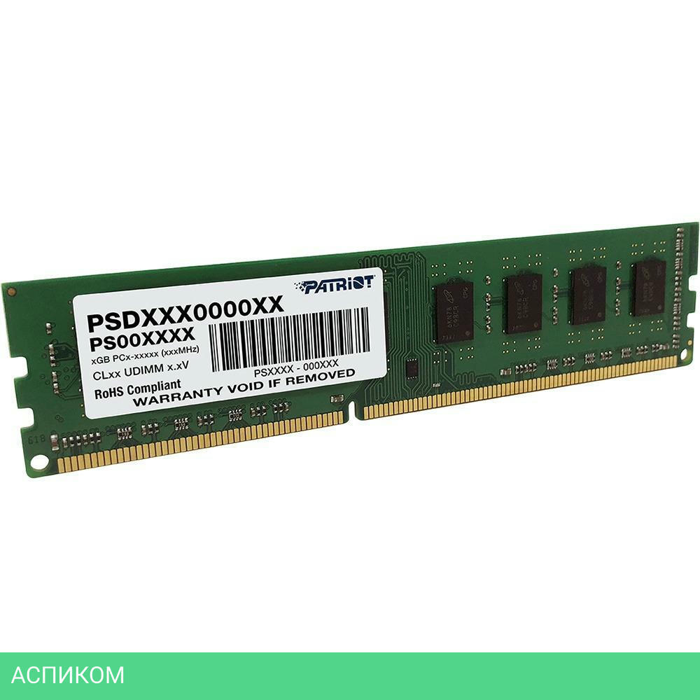 Оперативная память Patriot 4GB DDR3 PC3-12800 (PSD34G1600L81)