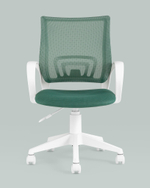 Кресло офисное TopChairs ST-BASIC-W зеленый крестовина пластик белый