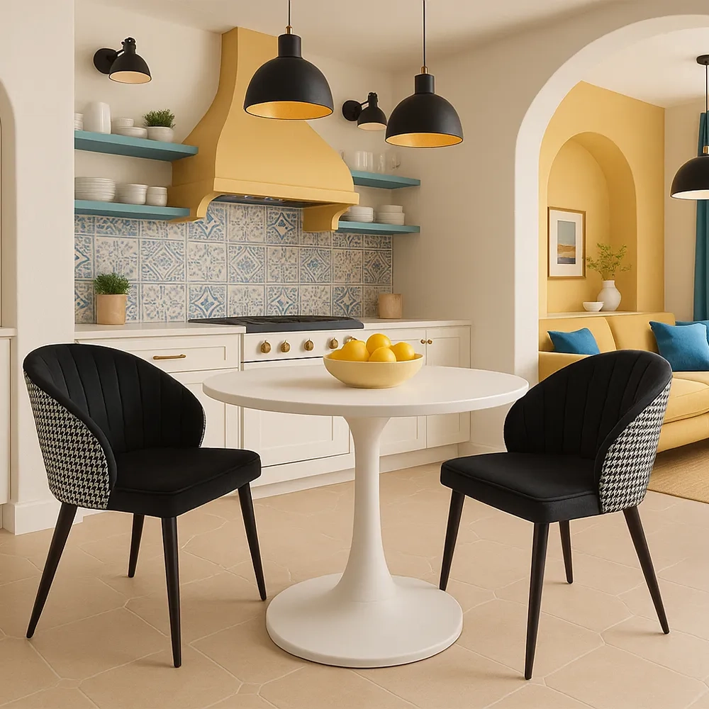 Стул Bradex Home Paola чёрный с жаккардом