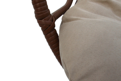 Кресло подвесное двойное Феникс арт.CN3423-МТКОР (стойка+осн.КОРИЧ,корзн.кор..,подуш.беже.3уп. (M))