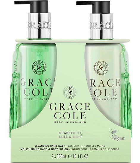 Грейпфрут, лайм и мята, подарочный набор для рук (мыло и лосьон), Grace Cole