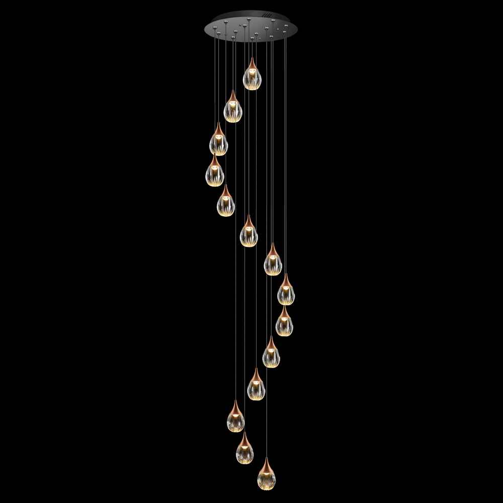 Подвесной светильник MD24001004-14A copper/clear