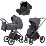 Коляска Carrello Vector CRL-6550 Nova DK791 Grey Line с базой Isofix 3 в 1 Landscape Grey