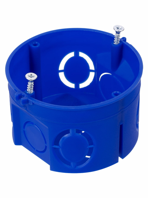 Коробка установочная синяя СП D68х42мм IP20 саморезы TDM