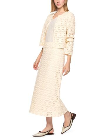 Marc Cain Юбка ажурной вязки, декорированная бисером