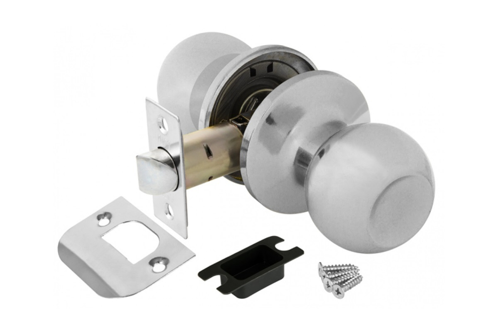 Замок шар Хром без ключа,без фиксатора PUNTO 6072 СР-Р