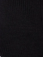 Капор женский вязаный черный