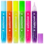 Гель с блестками ЮНЛАНДИЯ "НЕОНЧИКИ", 1шт, для декора, поделок, DIY, творчества, оформления, 10,5 мл, цвета ассорти, в дисплее, 662253