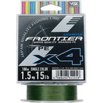 Шнур YGK Frontier X4 PE 100м #1.5  0.205мм 6.8кг 1шт Green