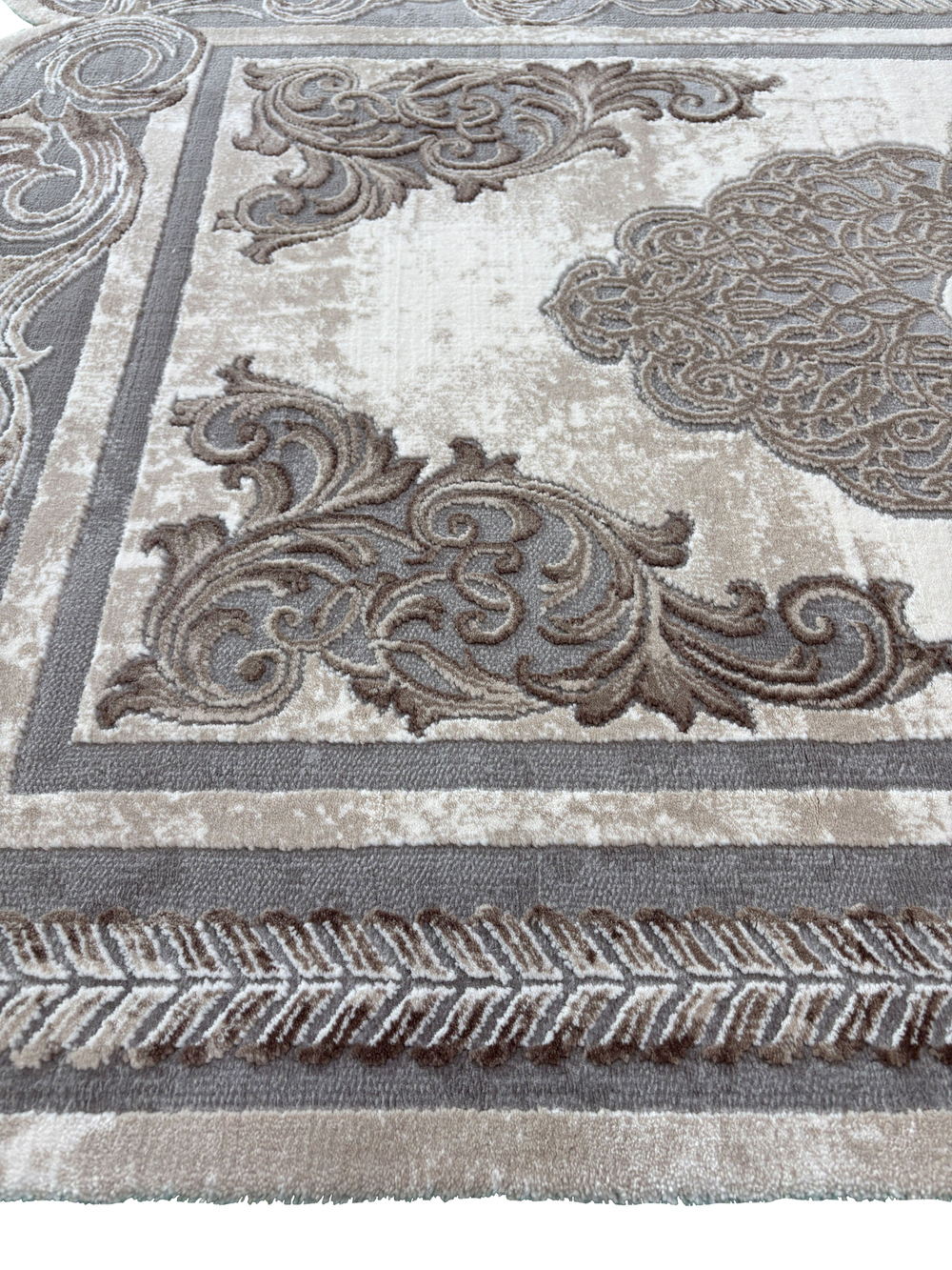 Ковер Safir 00856C Gray/Brown Прямоугольник (0.78 x 1.5)