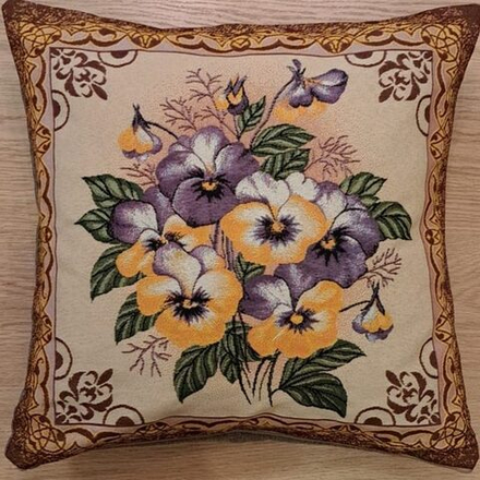 Гобеленовая наволочка "D. ВИОЛЫ", Россия.