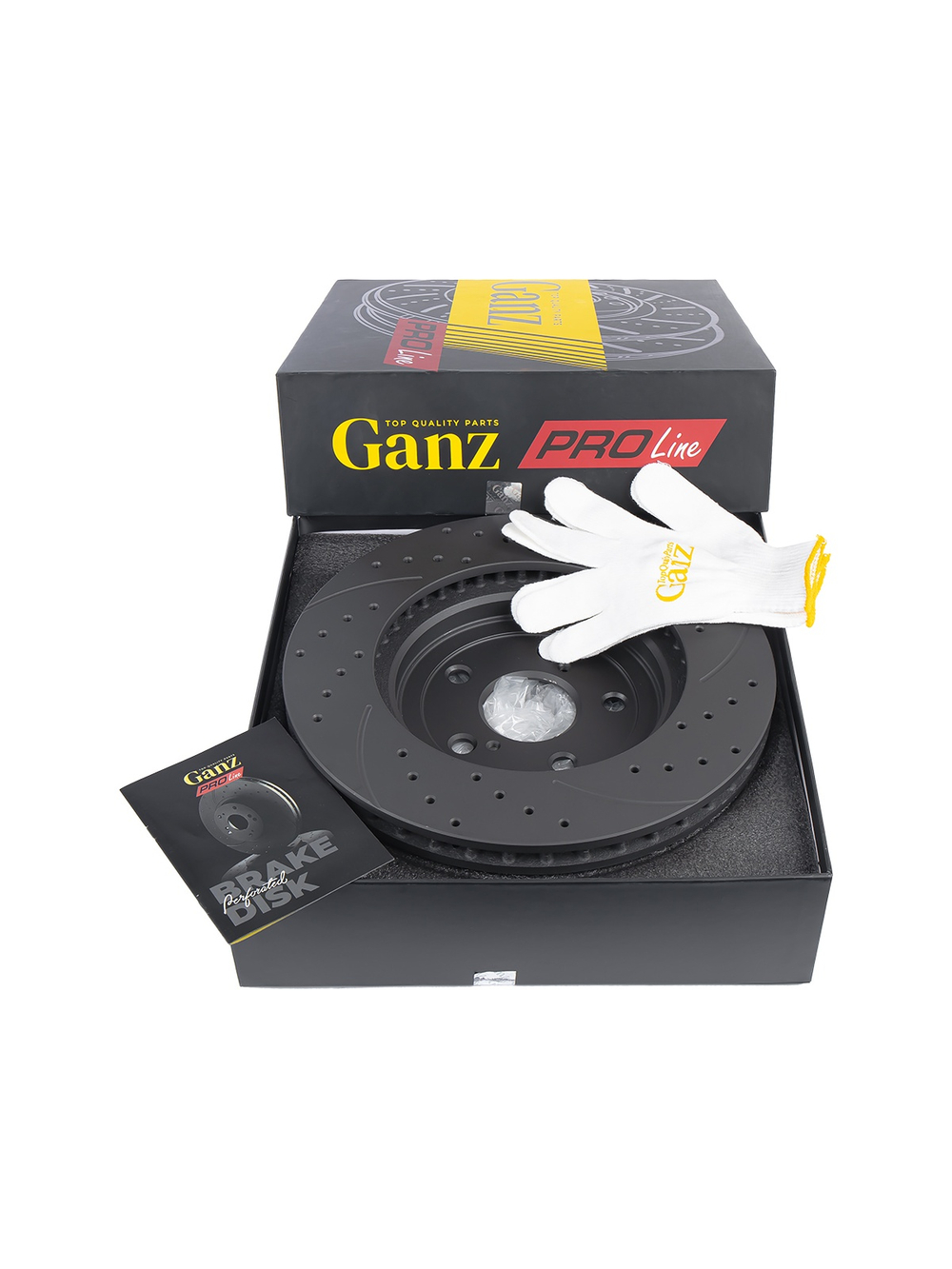 Диск тормозной передний перфорированный PRO-LINE с покрытием комплект LEXUS RX-330 GANZ GIJ10066S