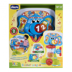 Chicco Fit &amp; Fun - баскетбольный мяч 123 со светом и звуком 93430