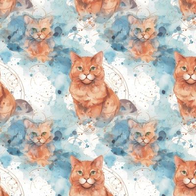 Акварельный кот