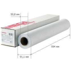 Бумага широкоформатная Комус (ProMega engineer InkJet) (70 г/кв.м, длина 45 м, ширина 594 мм, диаметр втулки 50.8 мм)